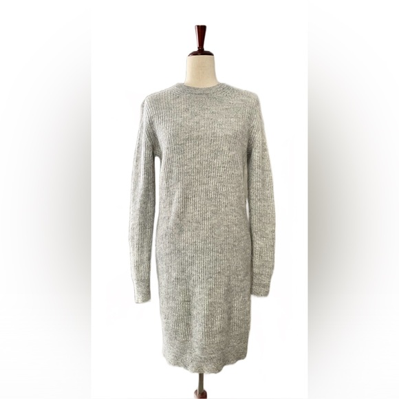 MICHAEL Michael Kors Dresses & Skirts - MICHAEL MICHAEL KORS Gray Merino  Wool Blend Crew Neck Sweater Dress Small